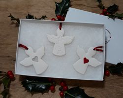 Angels Set of 3 Mix Red Heart